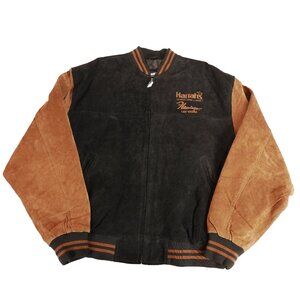 Vintage Harrah's/Flamingo Las Vegas Suede Bomber Jacket, size XL